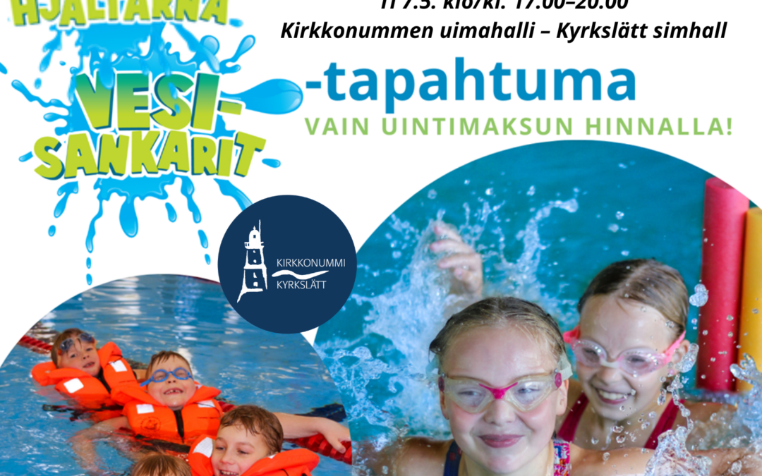 Vesisankarit-tapahtuma Kirkkonummen uimahallilla tiistaina 7.5. klo 17–20