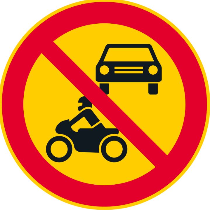 Trafik med motoridrivet fordon förbjuden